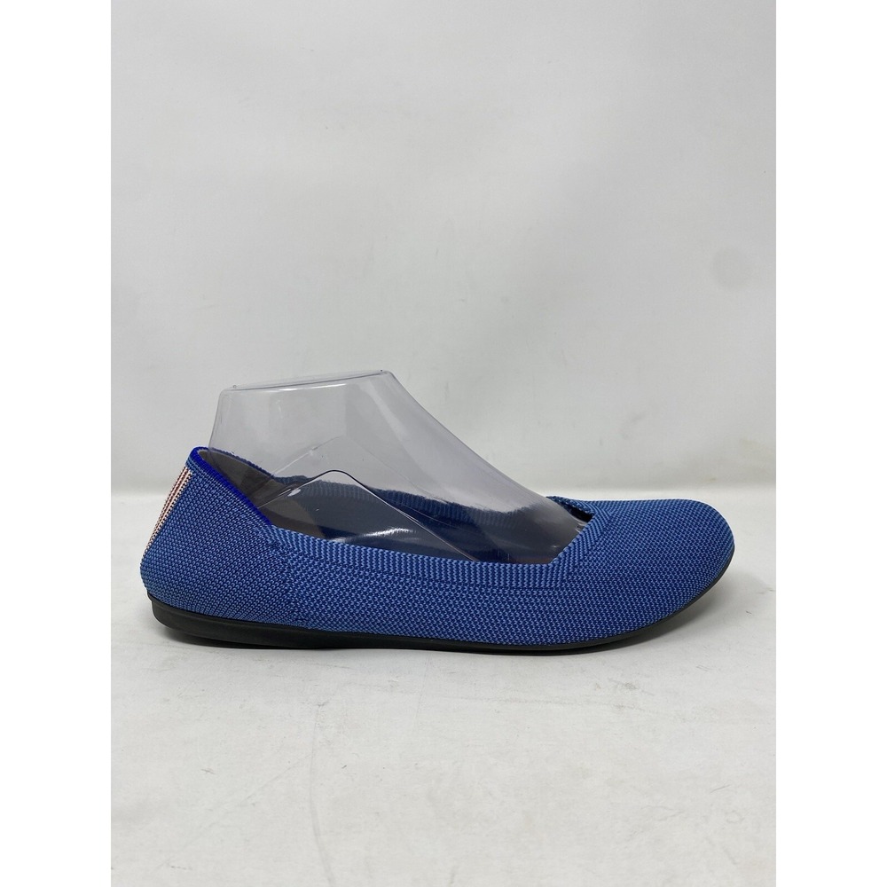 Rothy's The Flat Indigo Blue Ministripe Round Toe Ballet Womens Size 9 Retired
